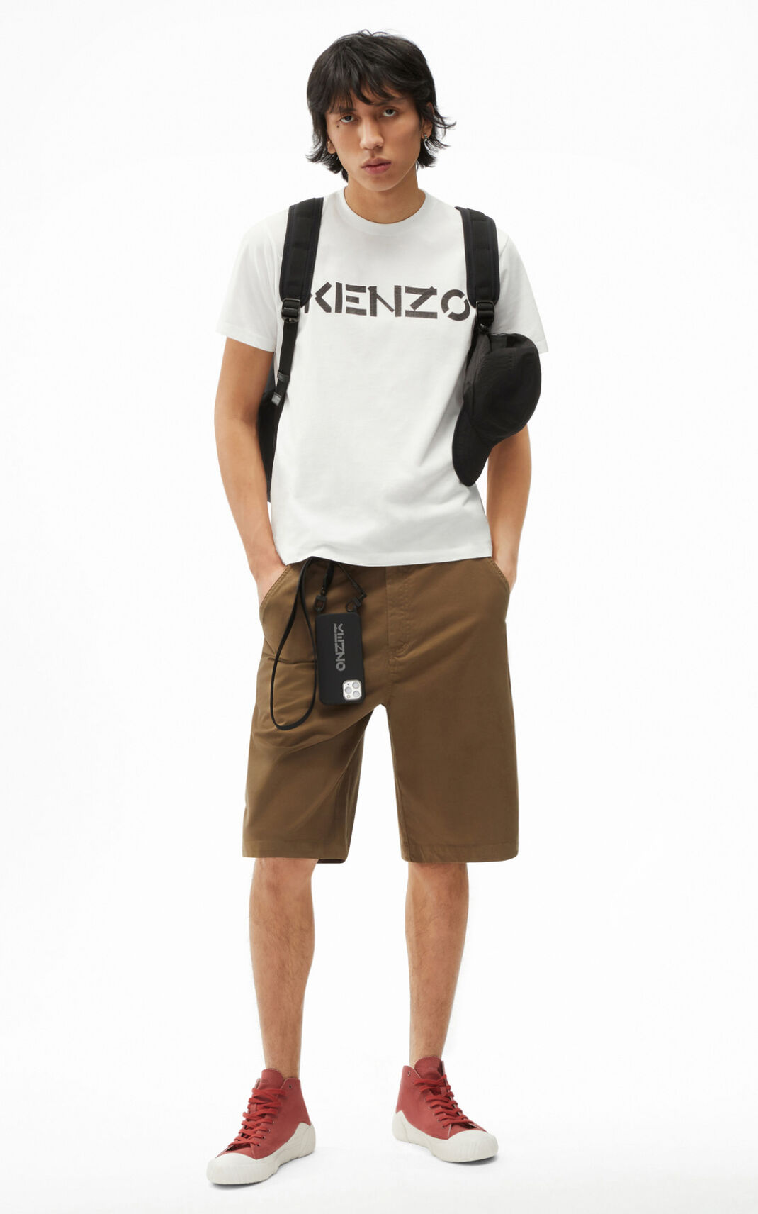 Kenzo Logo Camisetas Hombre Blancas | 5021876-SV